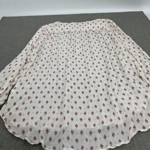 H&M Long Sleeve Top Size 14 Relaxed Fit Soft & Comfortable 100% Viscose Floral - Picture 12 of 13